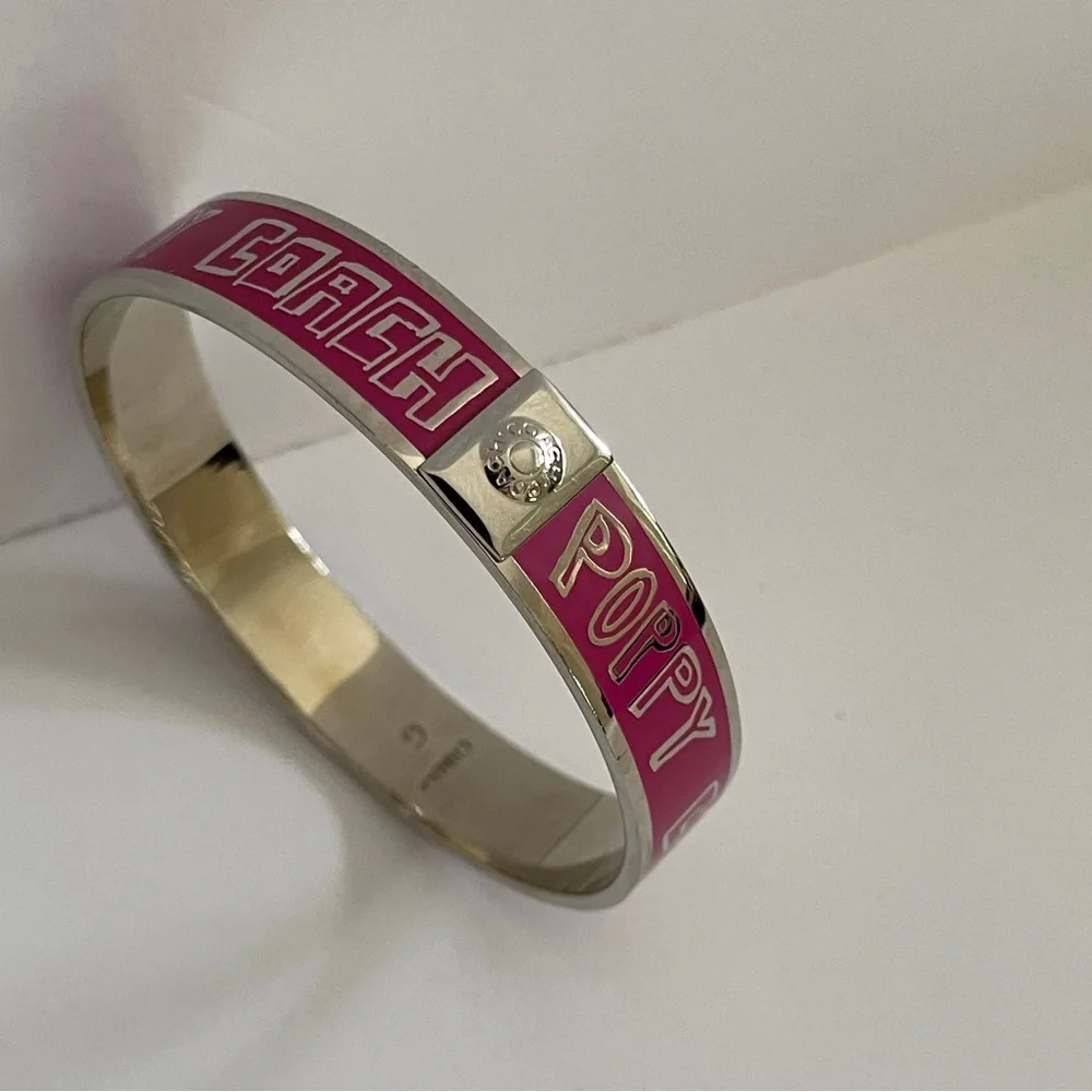 Coach Vintage Poppy Heart Bangle Bracelet